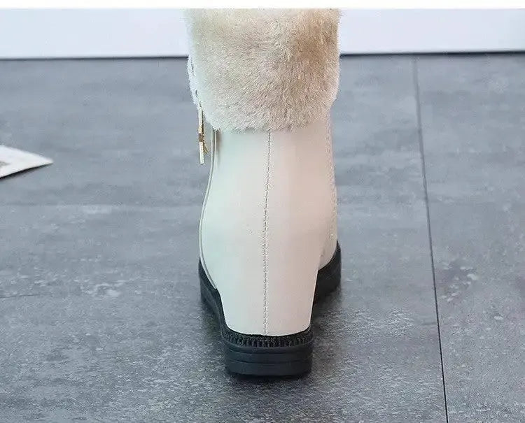 All-match cotton shoes women boots slope with snow boots-6
