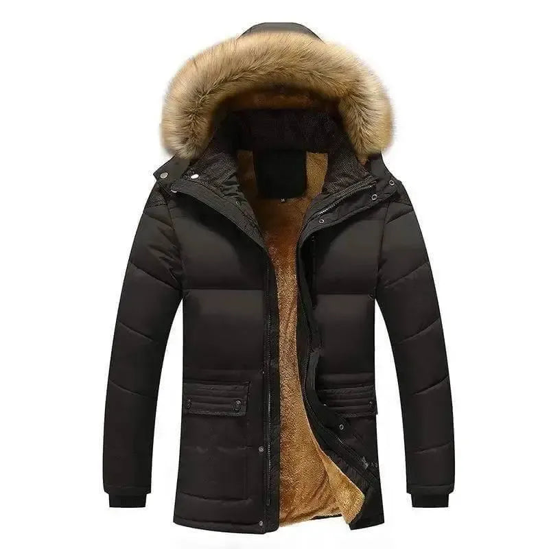 Autumn and winter youth casual long-sleeved men's winter-Black-1