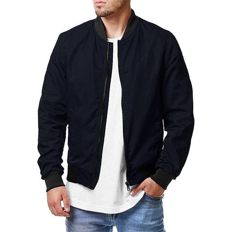 Fall Bomber Jacket - Stylish & Versatile-Navy blue-2