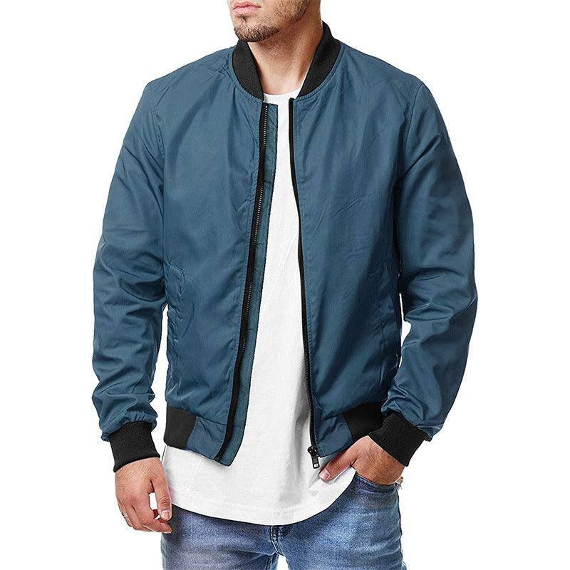 Fall Bomber Jacket - Stylish & Versatile-Peacock blue-3