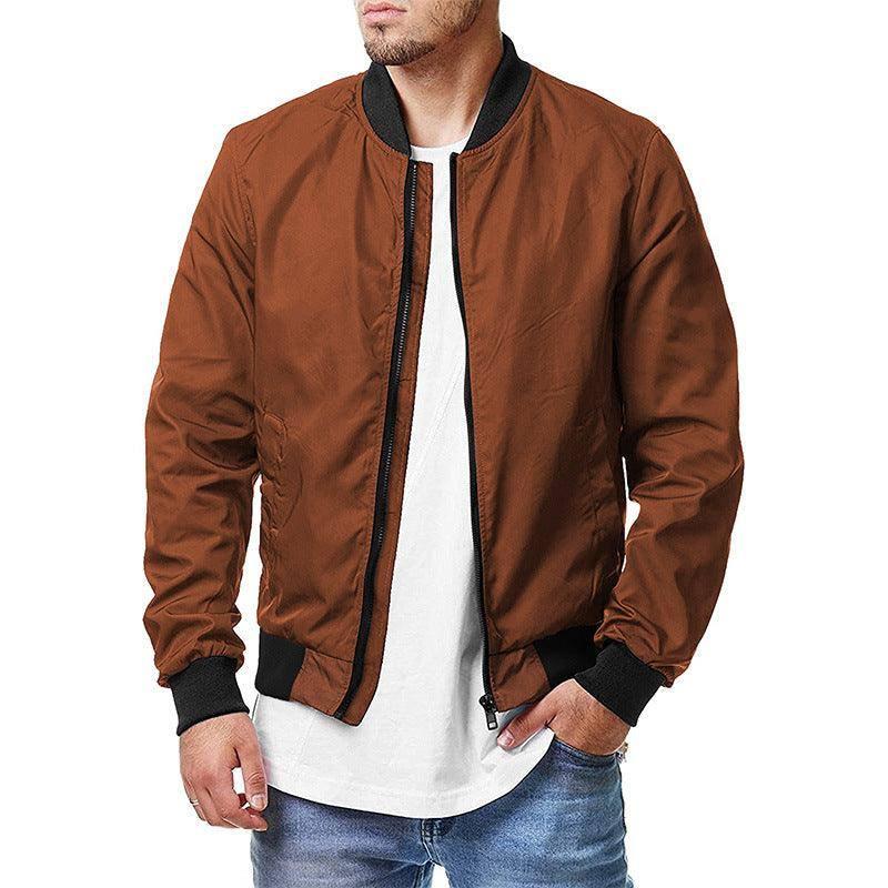 Fall Bomber Jacket - Stylish & Versatile-Caramel color-4