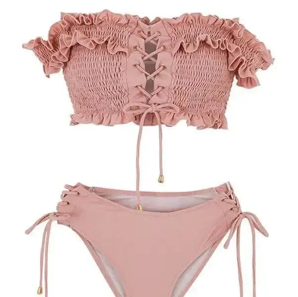 Bikini Swimsuit Ladies Conservative Split-1