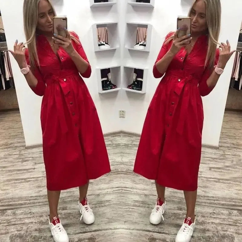 Casual Dresses with Sashes-5