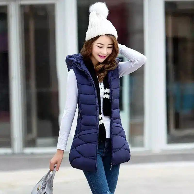 Casual padded vest-Blue-6