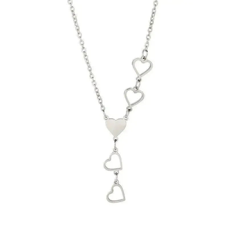 Fashion Love Pendant Stainless Steel Necklace-11