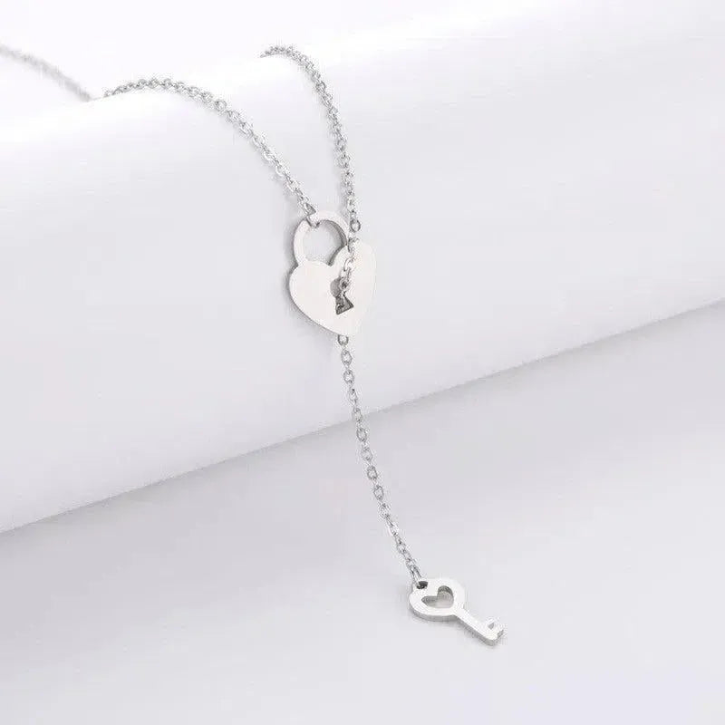 Fashion Love Pendant Stainless Steel Necklace-8