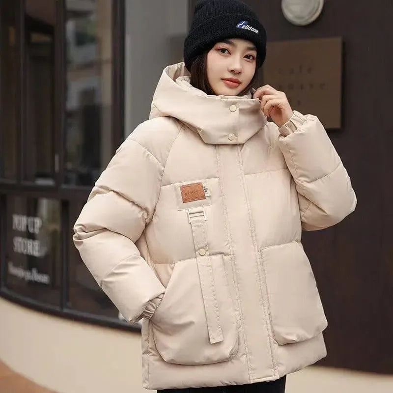 Coat Bread Coat Cotton-padded Jacket-Creamy White-2
