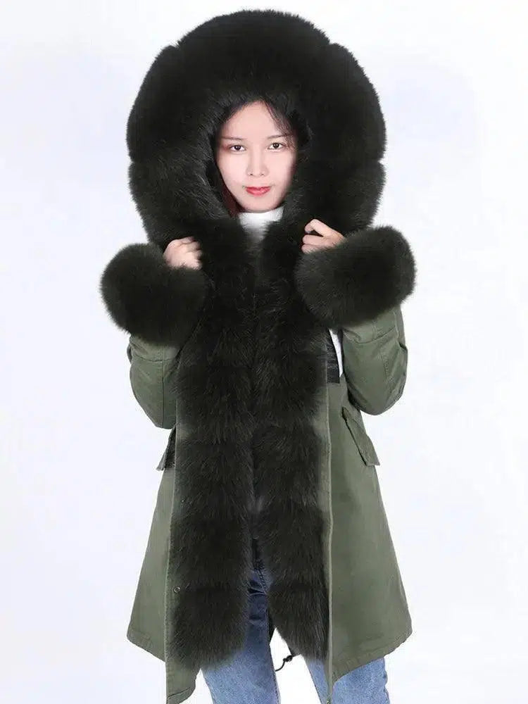 Coat Fur With Detachable Inner Liner Placket-3