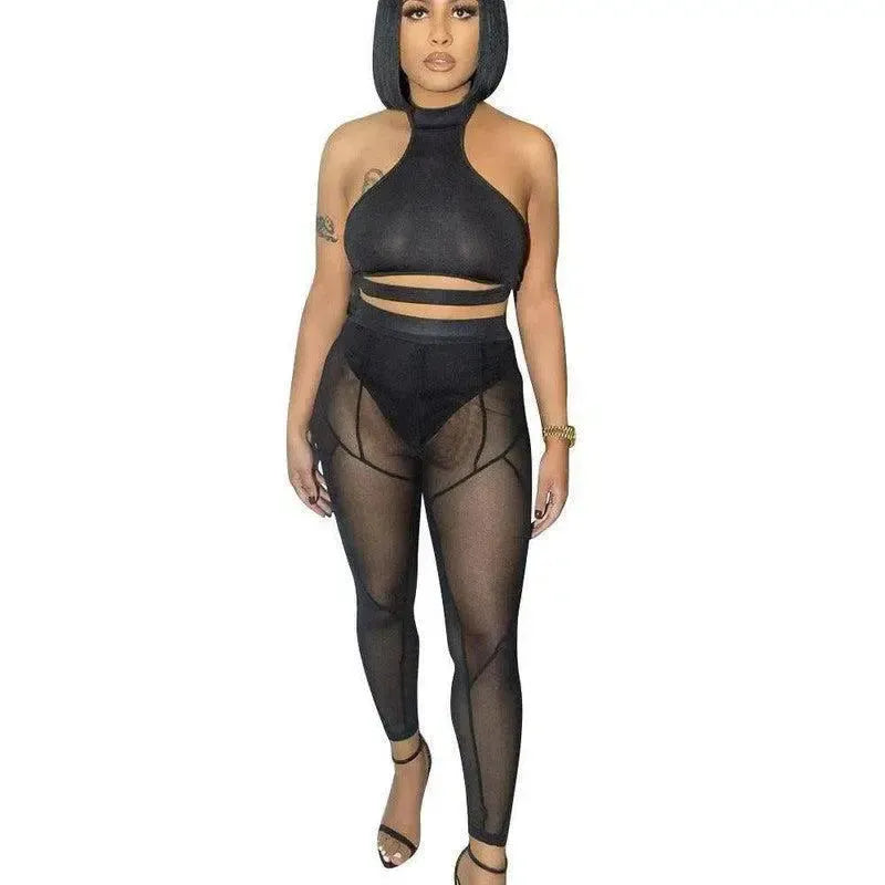 Color Matching Leggings Women-Black-11