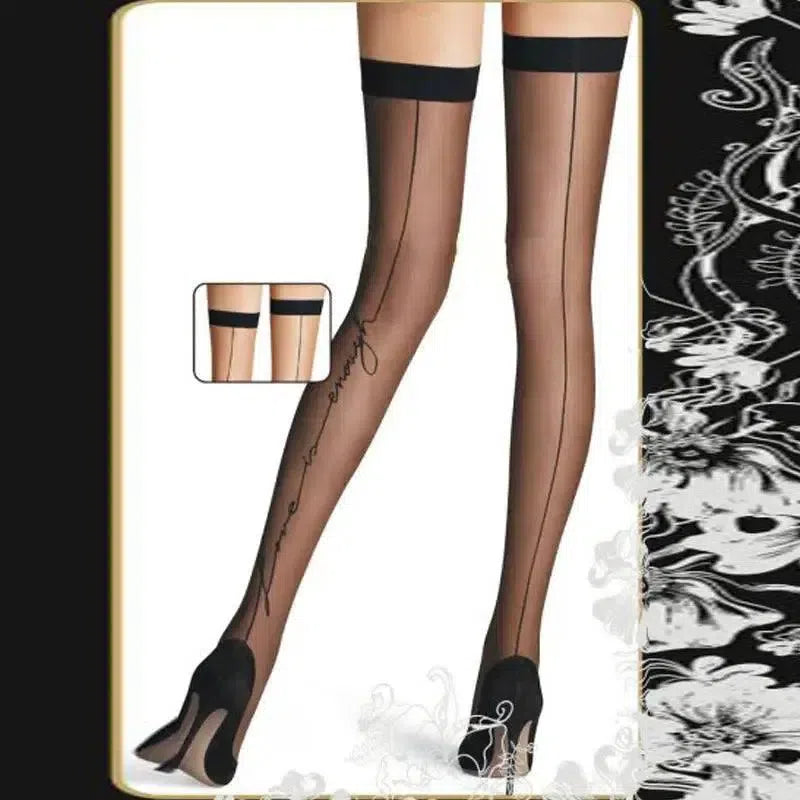 Comeodear Stretchy Fish Net Stockings Lace Stitching-5