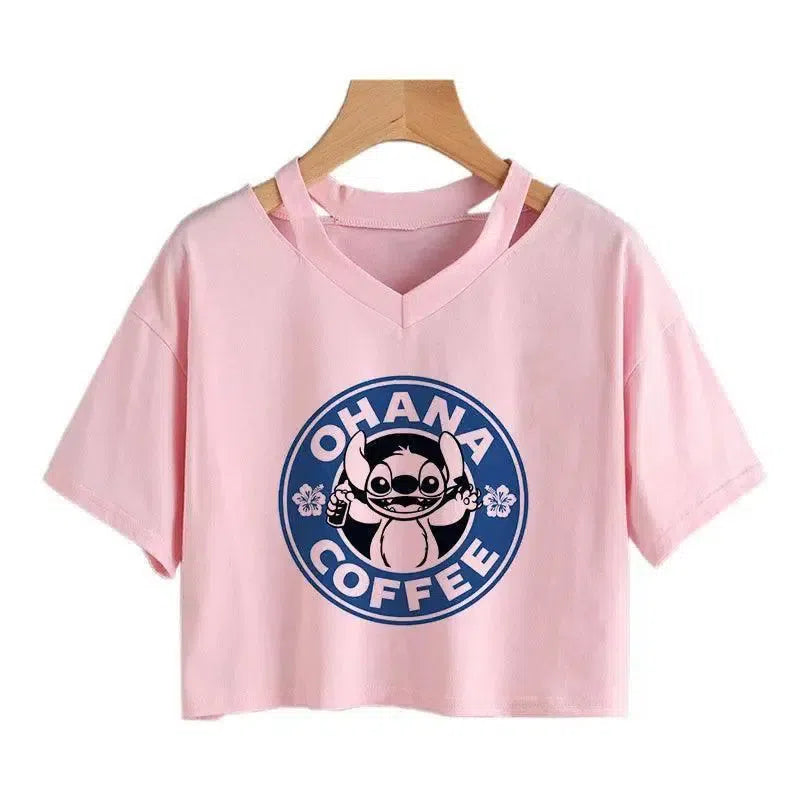 Disney Stitch Crop Top - Fun & Casual Style-59224-1