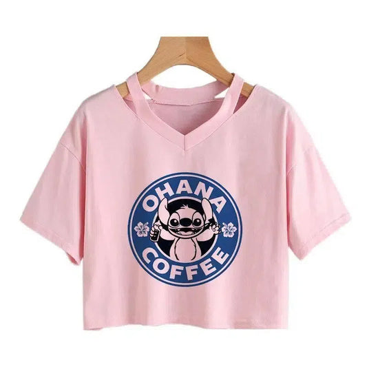 Disney Stitch Crop Top - Fun & Casual Style-59224-1