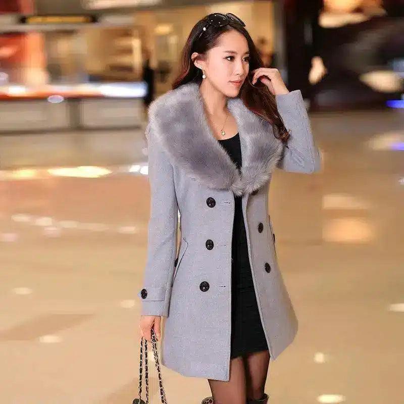 Stylish Plus Size Coat for Every Occasion-Grey-4
