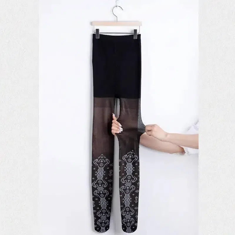 Luxurious Black Silk Stockings for Women-5