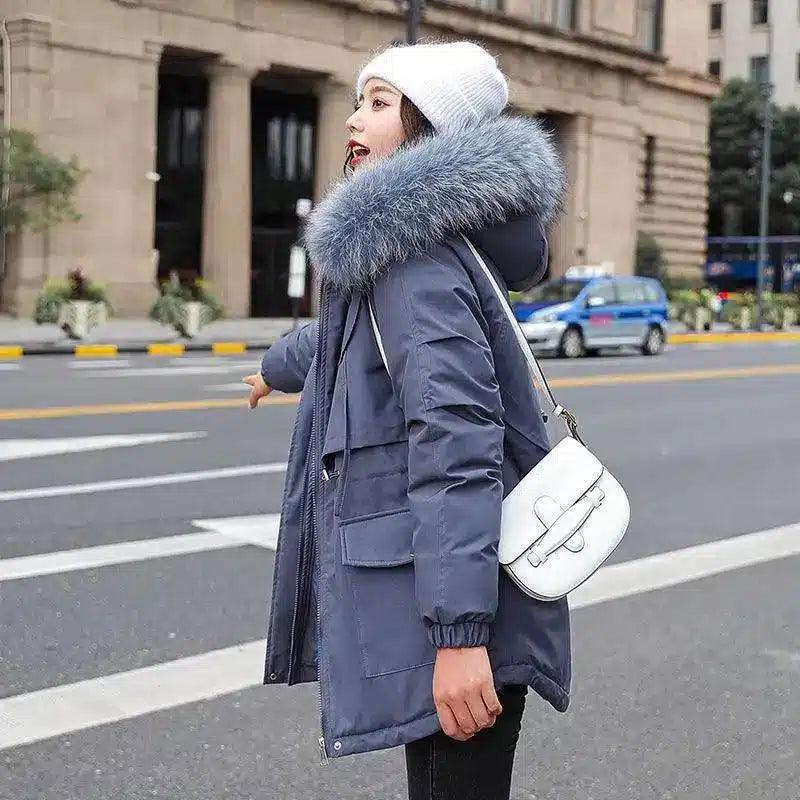 Down padded jacket-Grey blue-4