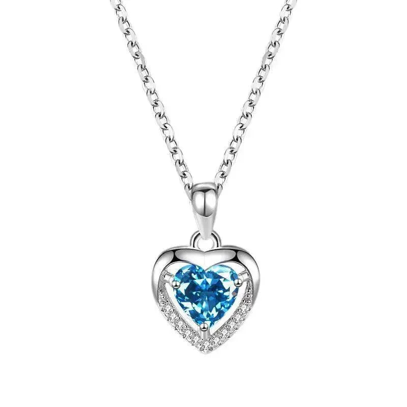 925 Heart-shaped Rhinestones Necklace Luxury Personalized Necklace For Women Jewelry Jewelry Valentine's Day Gift-10