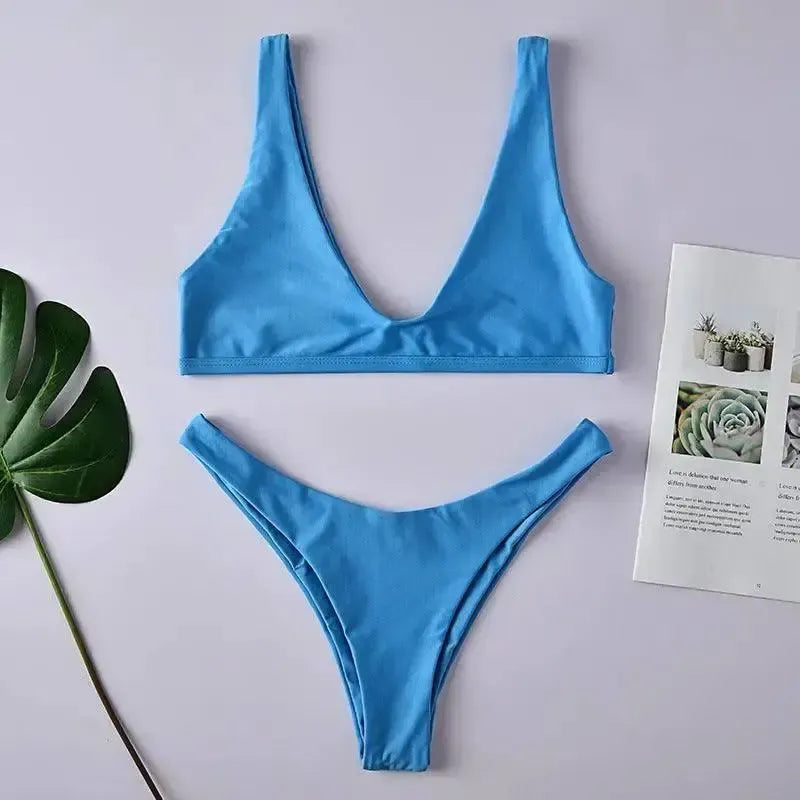 Ensemble bikini fluo-Blue-3