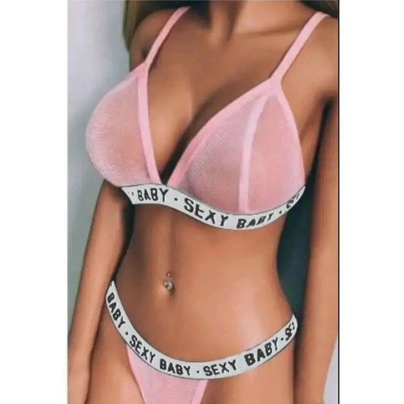 European and American beach swimsuit-Pink-3