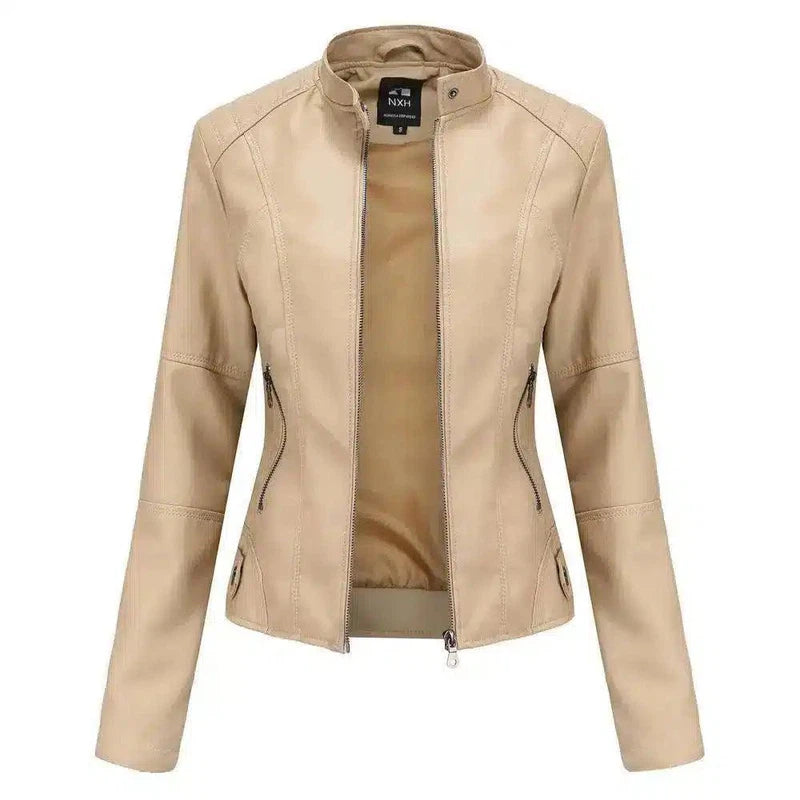 Premium European Leather Jackets for Men & Women-Beige-1