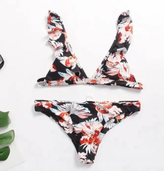 Floral Print Brazilian Bikini - High-Quality Women's-2