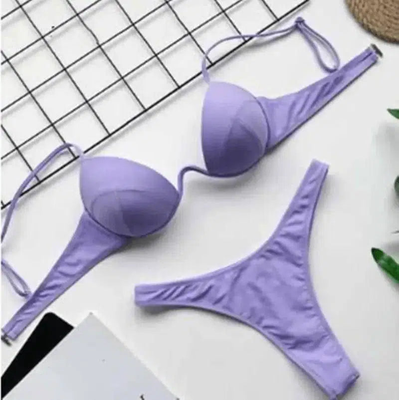 Gle Swimwear Bathing Suit Women Swimsuit-Purple-3
