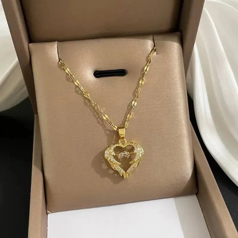 Love Smart Necklace Female Phenix Dance In The Sky Cold Style Luxury Temperament Clavicle Chain-3