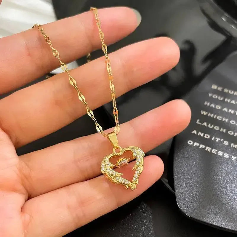 Love Smart Necklace Female Phenix Dance In The Sky Cold Style Luxury Temperament Clavicle Chain-8