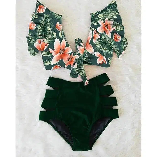 High waist bikini 2-piece set-NA19508G4-14