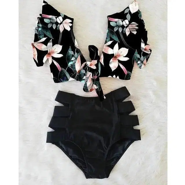 High waist bikini 2-piece set-NA19508D3-15