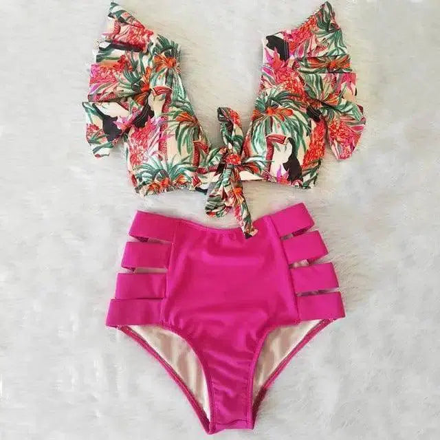High waist bikini 2-piece set-NA19508P1-16