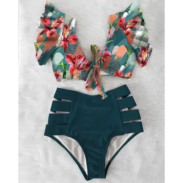 High waist bikini 2-piece set-NA19508B4-21