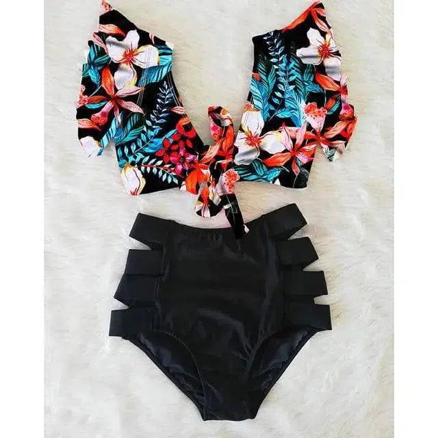 High waist bikini 2-piece set-NA19508D4-4