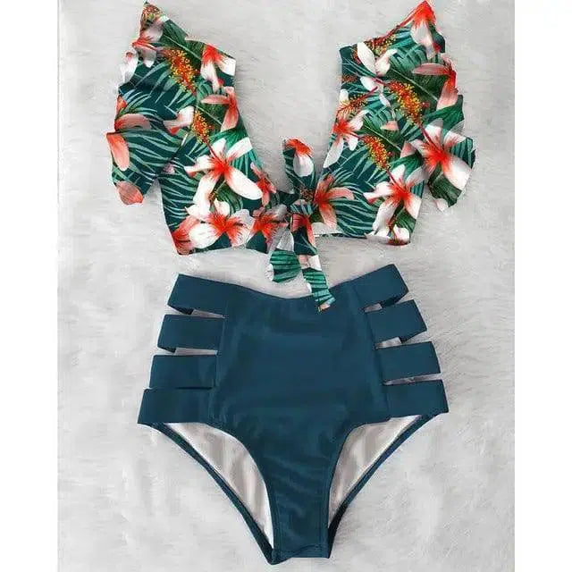 High waist bikini 2-piece set-NA19508B6-5