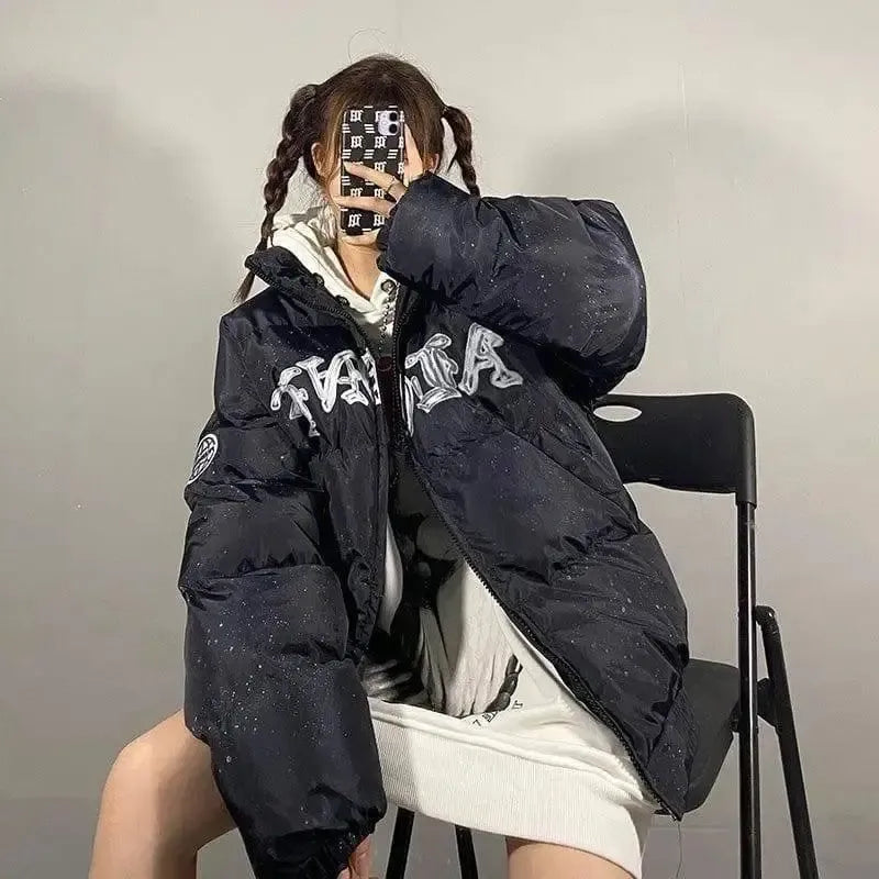 Hip Hop Street Thickened Loose Fried Street Coat-3