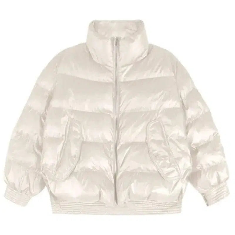 Korean Style Loose Little Down Padded Coat-4