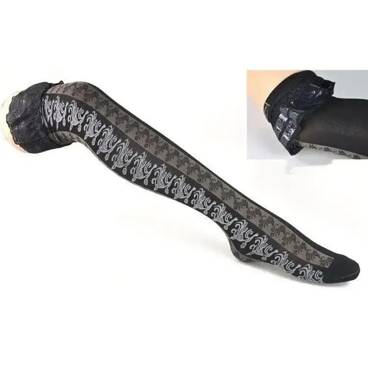 Lace Side Stockings Jacquard Socks Stockings Socks-2