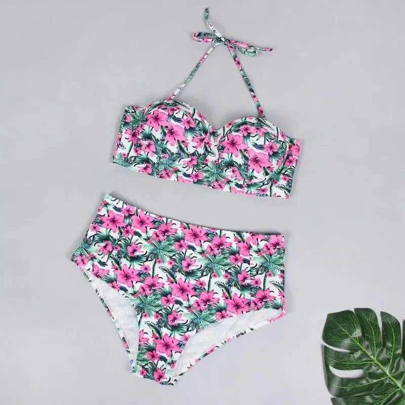 Ladies Swimsuit Fashion Print Ladies Split Swimsuit-G-3