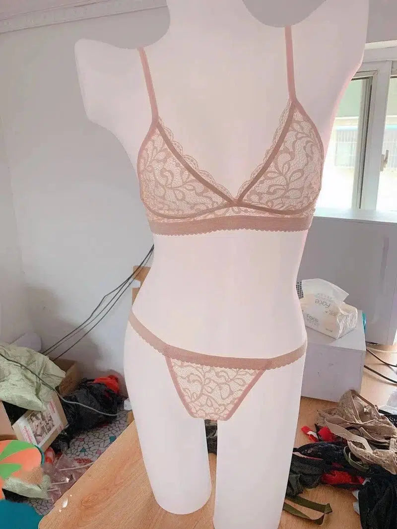 Ladies Lace Three-Point Bra Sling -Khaki-6