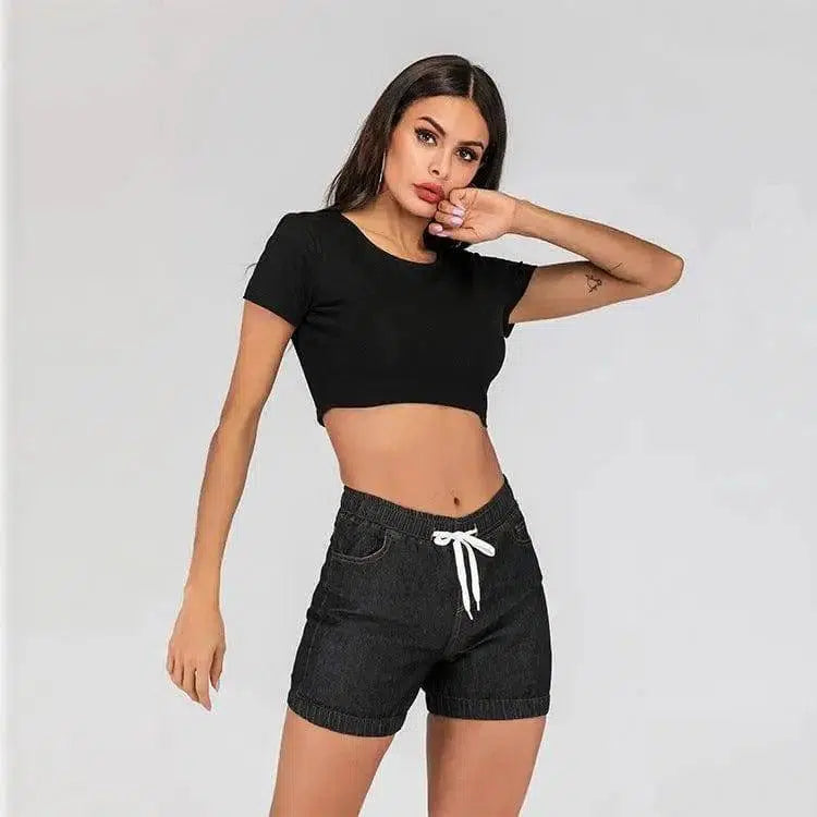 Lantern jeans-ShortsBlack-107