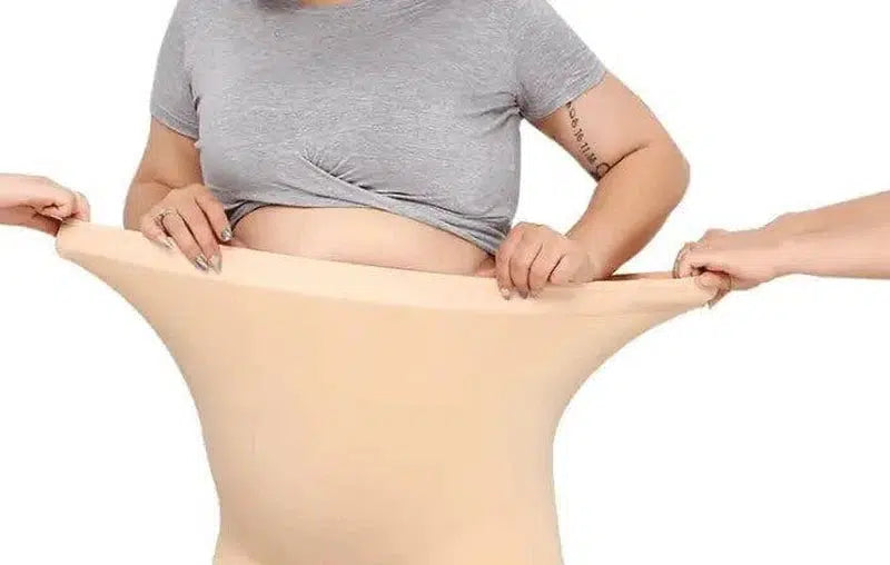 Large Size Pantyhose-Beige Pedal-4