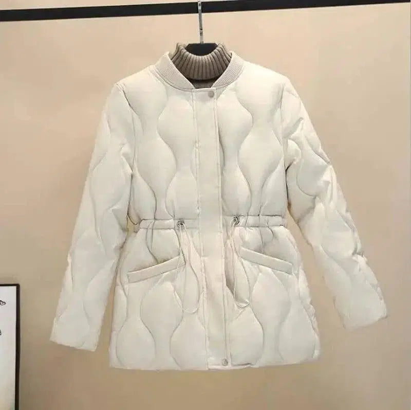 Loose Waist Thickened Padded Winter Clothes-Beige-1