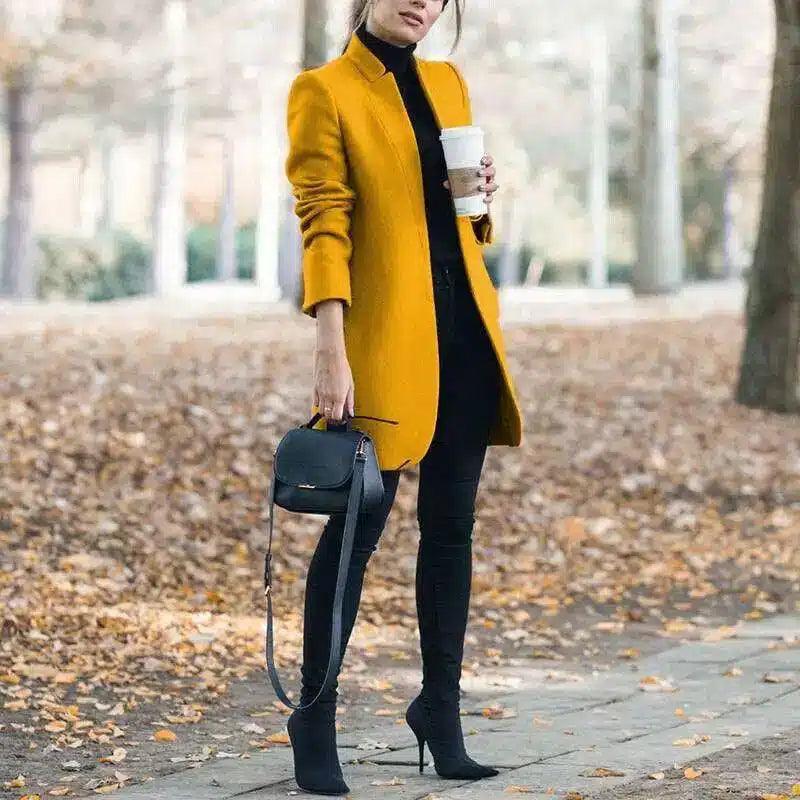 Add Style to Your Casual Wardrobe with Our Stylish Cardigan-Yellow-2