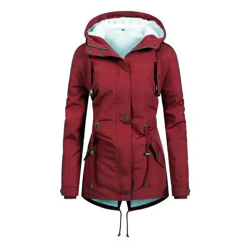 Stylish Commutable Coat for Every Occasion-Red-1