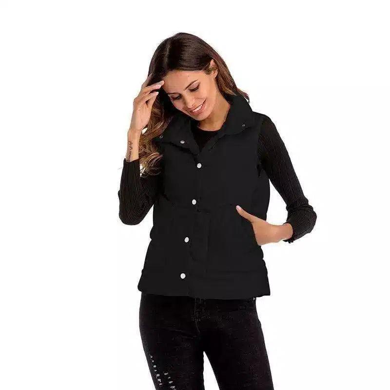 Stylish Cotton Vests for Women-black-3
