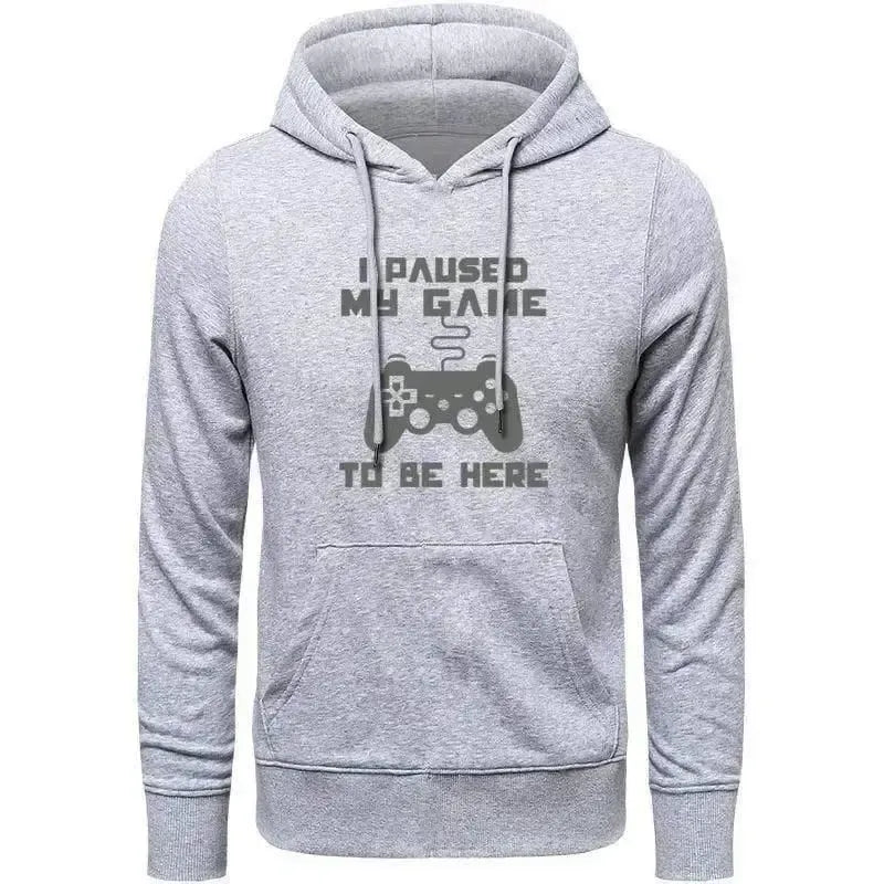 Custom Fashion Custom LOGO Casual Pullover Hoodie Sweatshirt-White grey-12