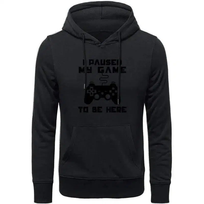 Custom Fashion Custom LOGO Casual Pullover Hoodie Sweatshirt-Black black-13