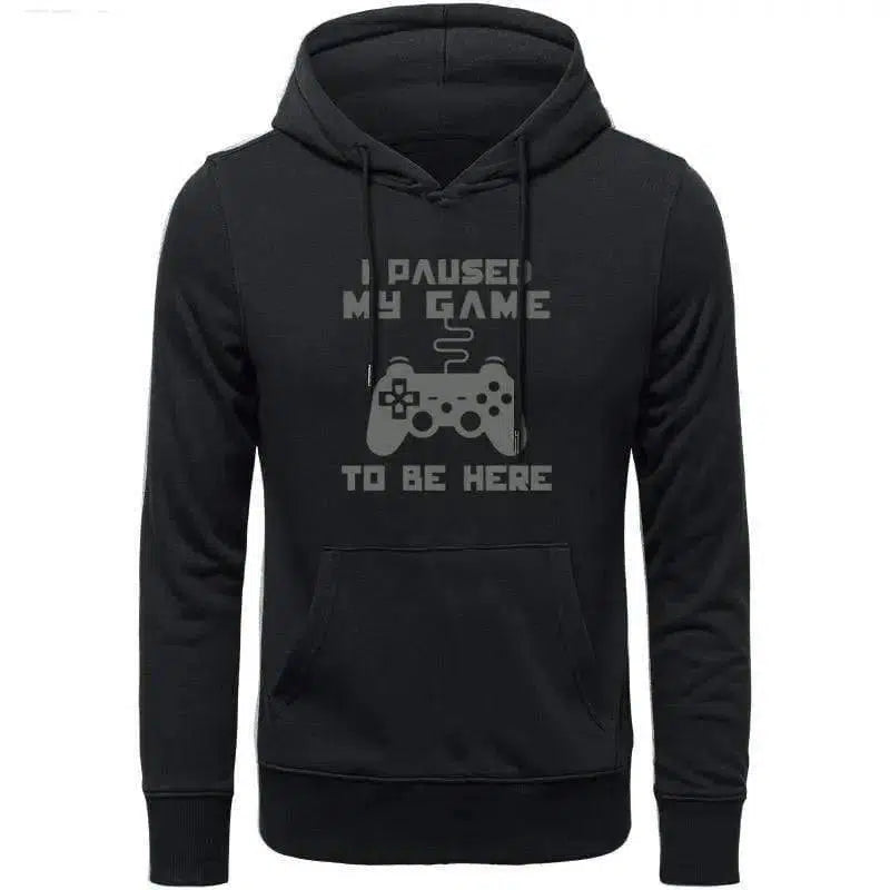 Custom Fashion Custom LOGO Casual Pullover Hoodie Sweatshirt-Black grey-14