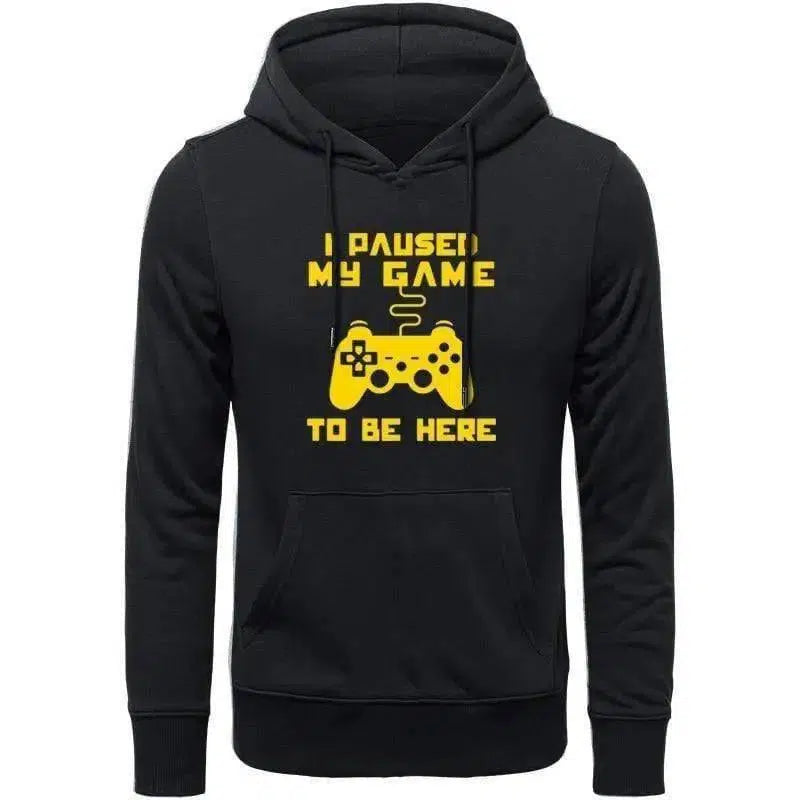 Custom Fashion Custom LOGO Casual Pullover Hoodie Sweatshirt-Black yellow-15
