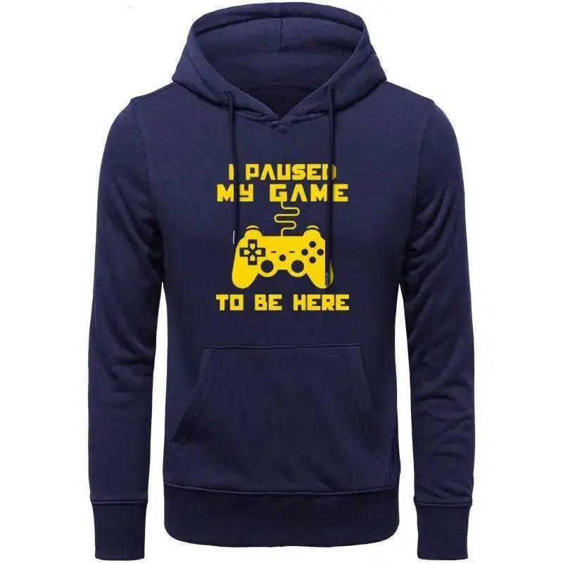 Custom Fashion Custom LOGO Casual Pullover Hoodie Sweatshirt-Blue yellow-4