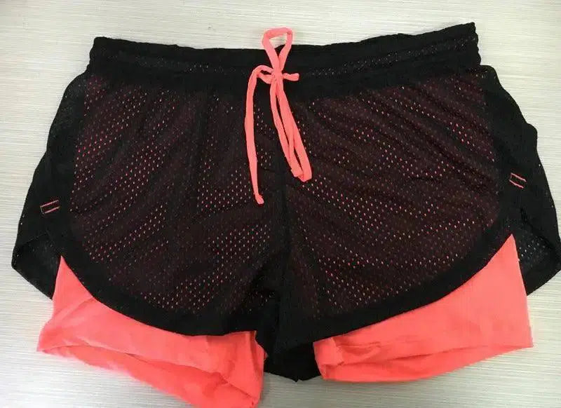 Double Layered Yoga Shorts-4